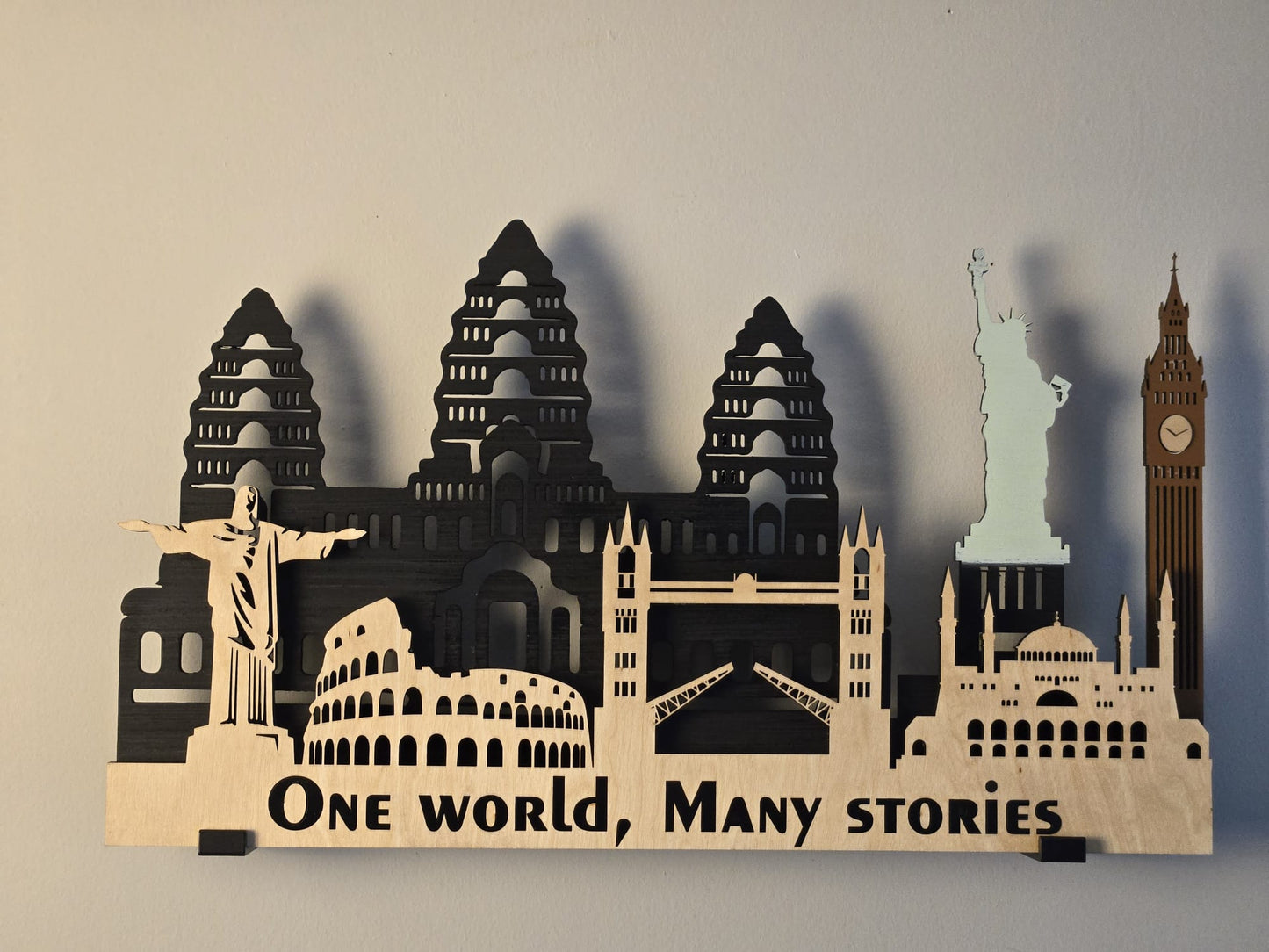 World Series - Asia 3D Layered Laser Cut Wooden Cityscape Wall Art - Modern Home Decor - Gazer Laser