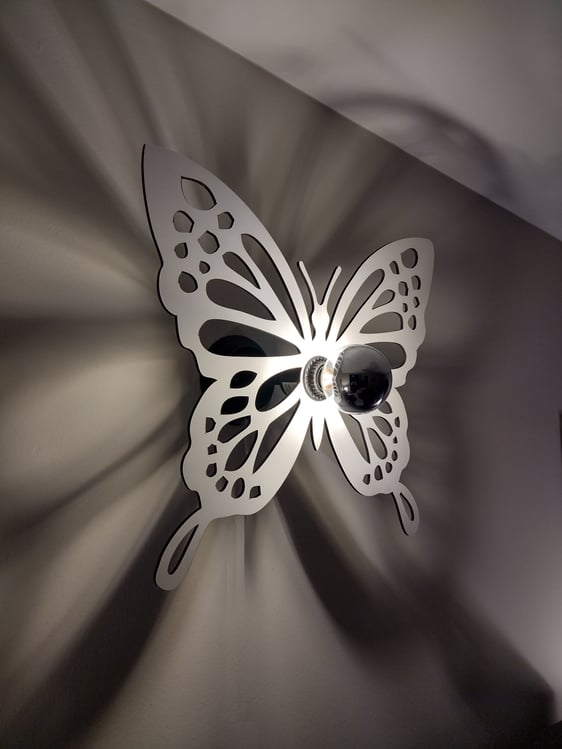 butterfly shadow laser cut wood