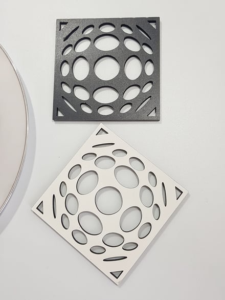 white wood coaster