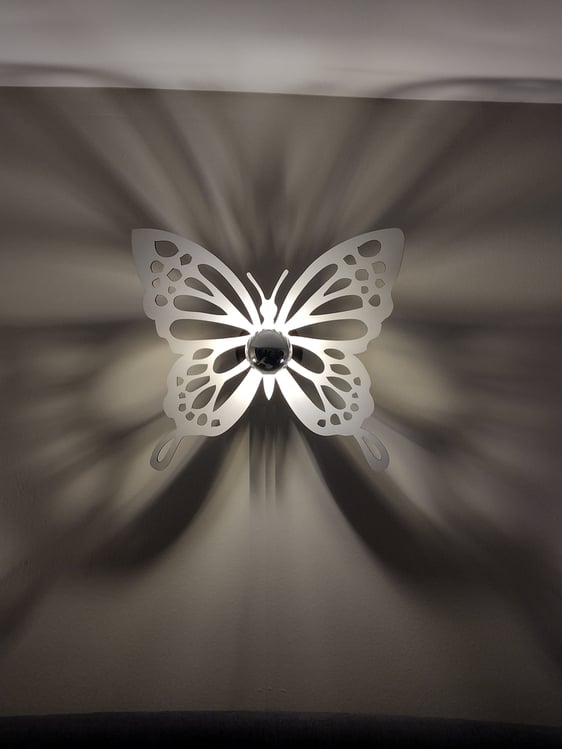 butterfly shadow light laser cut