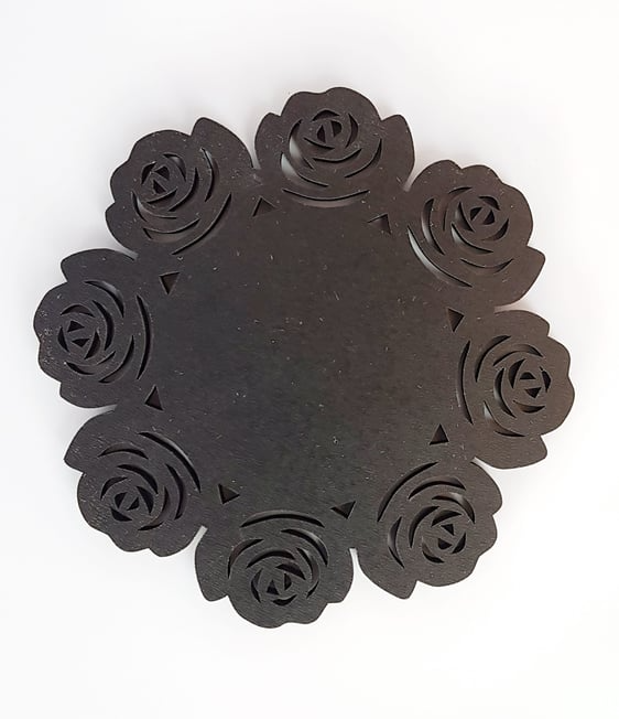 coaster black rose flower wood