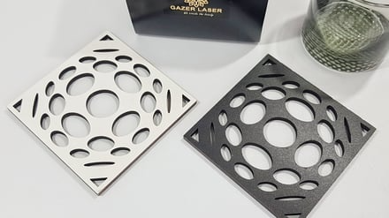 black and white coasters