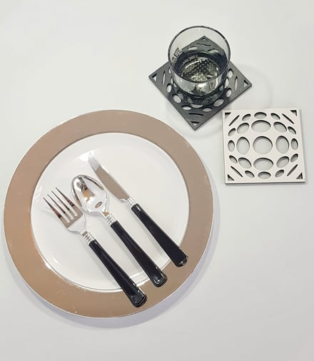 laser cut coaster for dinner table