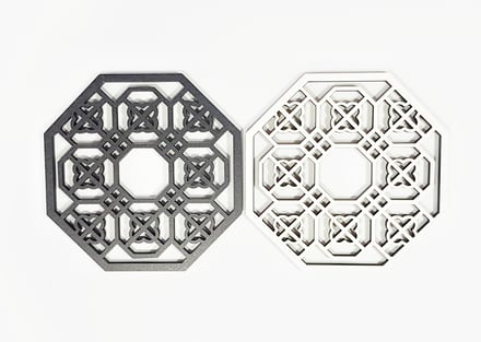 coaster black and white color