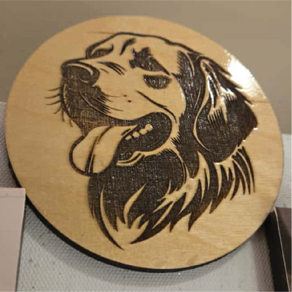 Custom Pet & Portrait Engraving on Premium Birch Wood