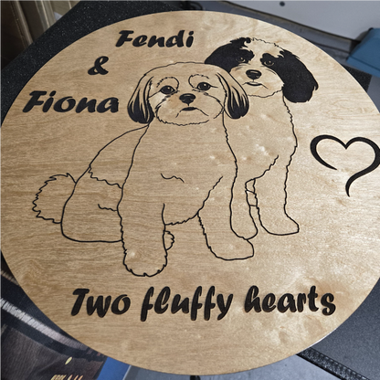 Custom Pet & Portrait Engraving on Premium Birch Wood