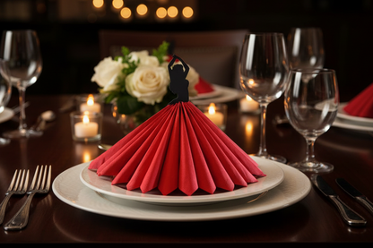 Napkin Holder with Spanish Dancer Design for Dinner Table - Wood Laser Cut