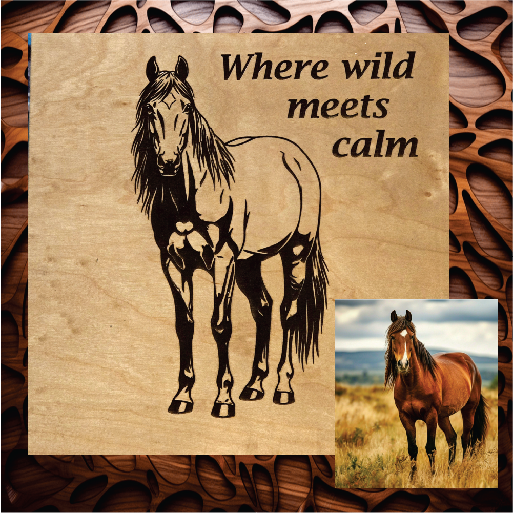 Custom Pet & Portrait Engraving on Premium Birch Wood - Gazer Laser 