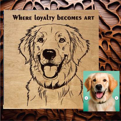 Custom Pet & Portrait Engraving on Premium Birch Wood - Gazer Laser 