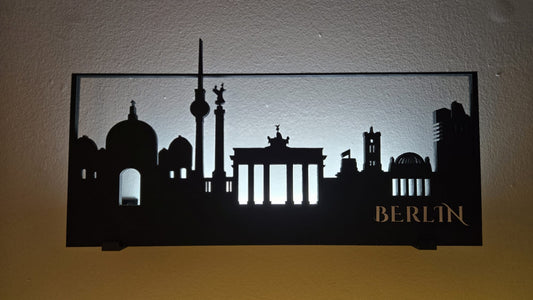 Berlin Skyline wood material Wall Art – Laser-Cut Cityscape Décor