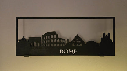 Rome Skyline wood material Wall Art – Laser-Cut Cityscape Décor