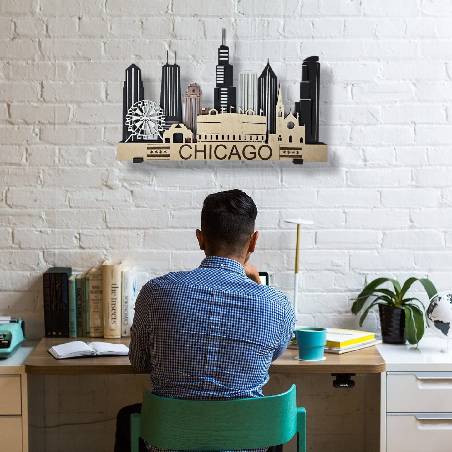 Chicago Skyline 3D Layered Laser Cut Wooden Cityscape Wall Art