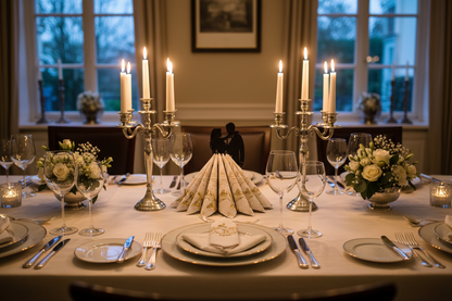 Bride & Groom Laser Cut Napkin Holder for Dinner Table