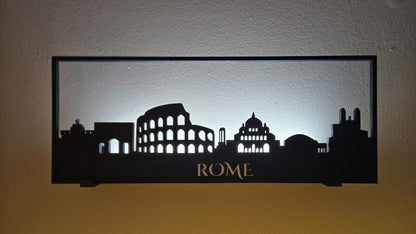 Rome Skyline wood material Wall Art – Laser-Cut Cityscape Décor