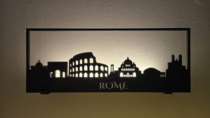 Rome Skyline wood material Wall Art – Laser-Cut Cityscape Décor