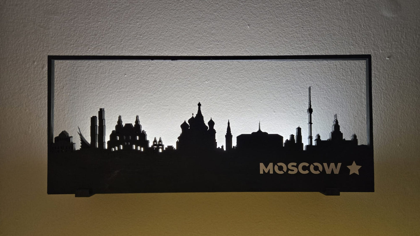 Moscow Skyline wood material Wall Art – Laser-Cut Cityscape Décor