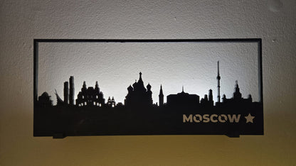 Moscow Skyline wood material Wall Art – Laser-Cut Cityscape Décor