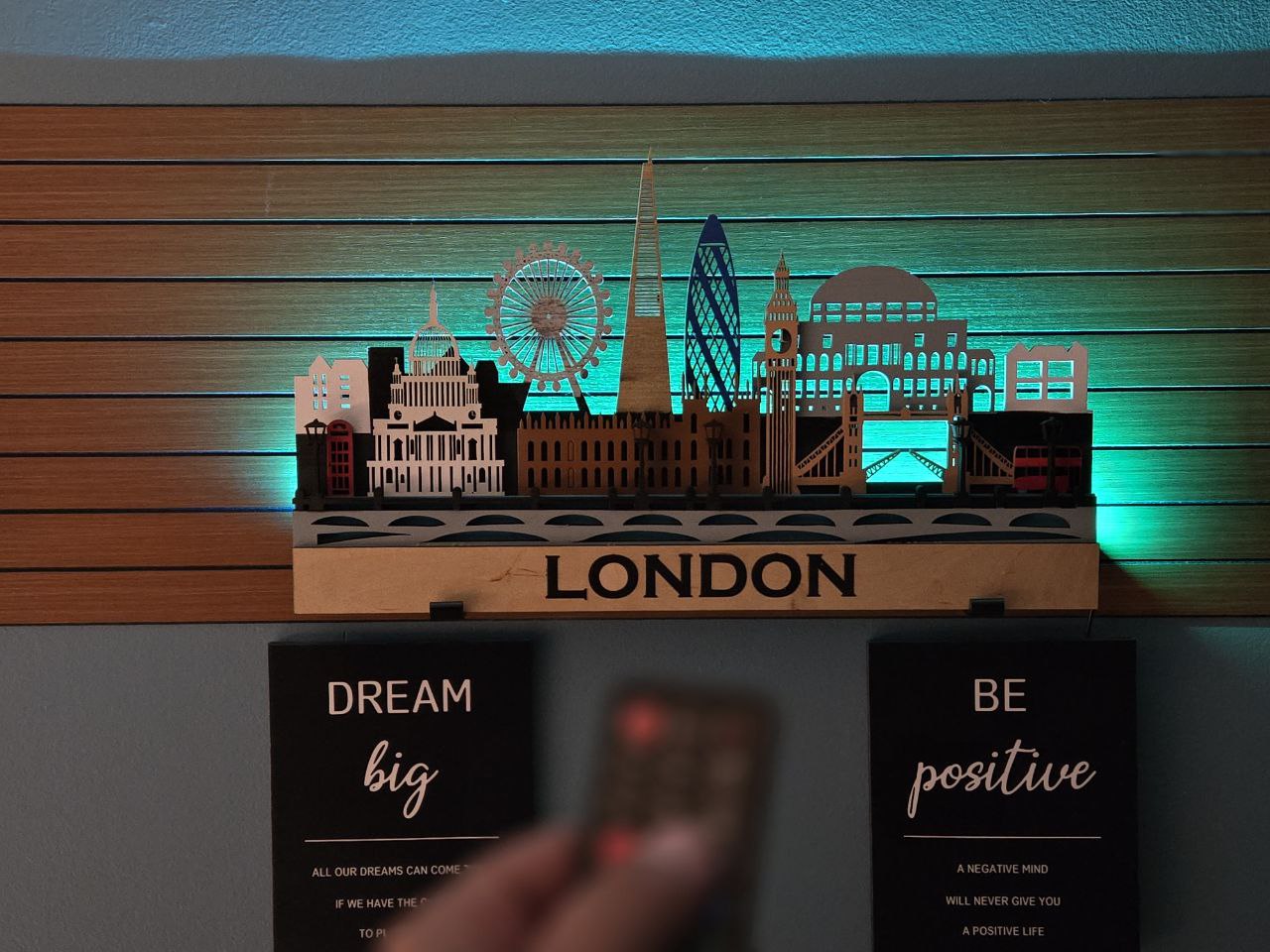 London City Skyline Wall Art – Layered Laser Cut Wooden Cityscape