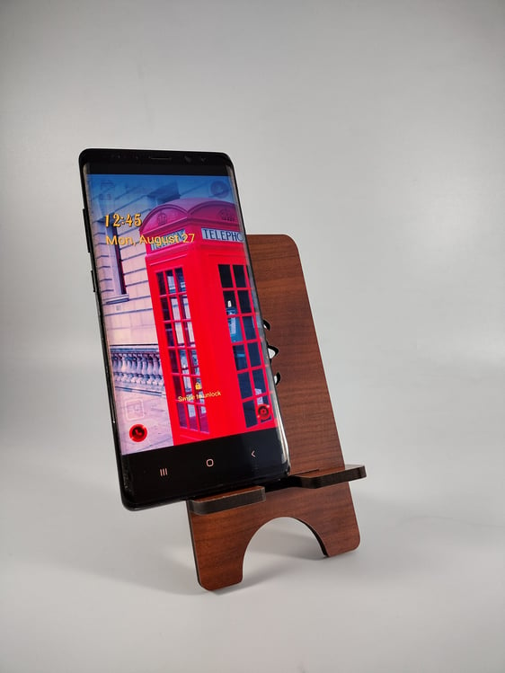 phone stand natural wood