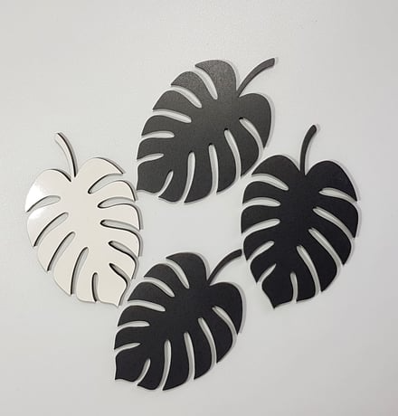 coaster leave design laser cut