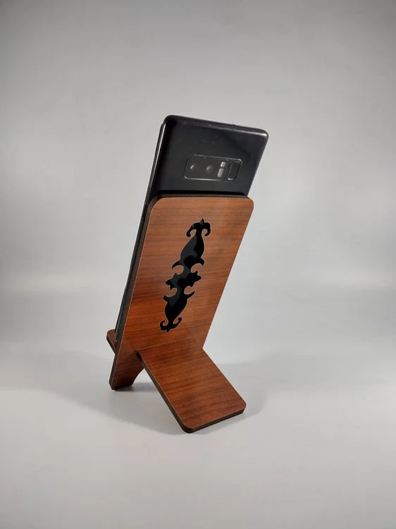 wood phone stand