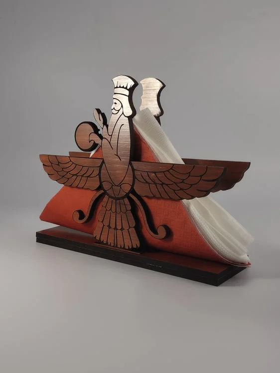 napkin holder natural wood