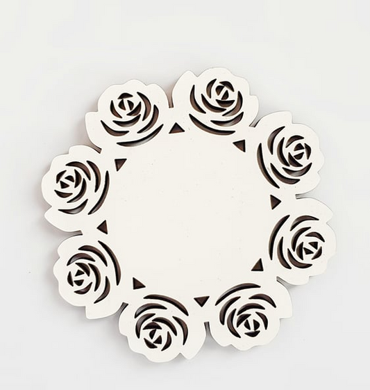 coaster rose flower design