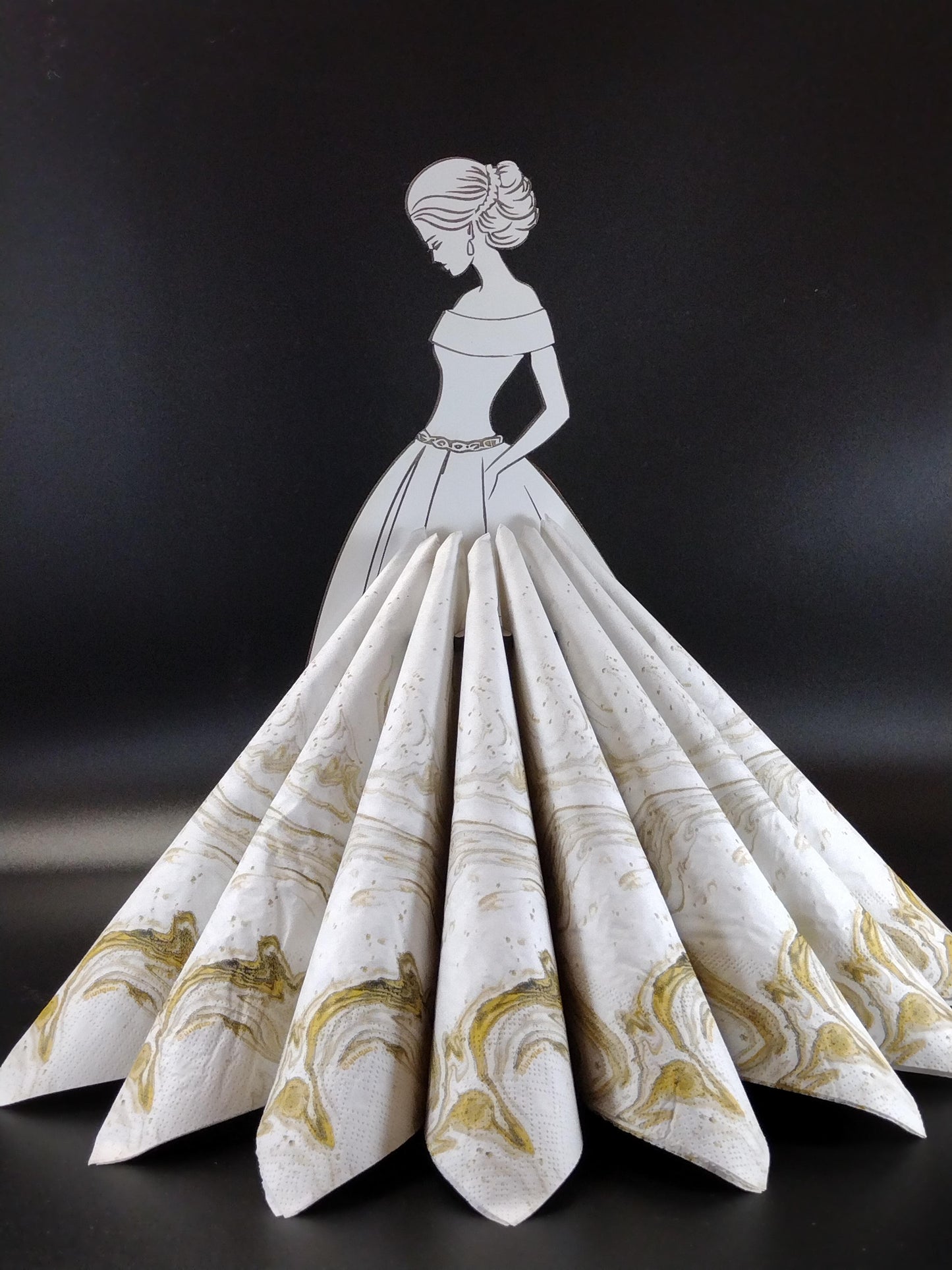 Bride Laser Cut Napkin Holder for Dinner Table