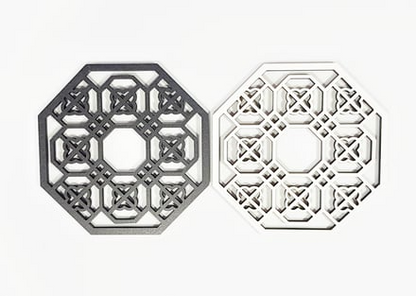 coaster black and white color