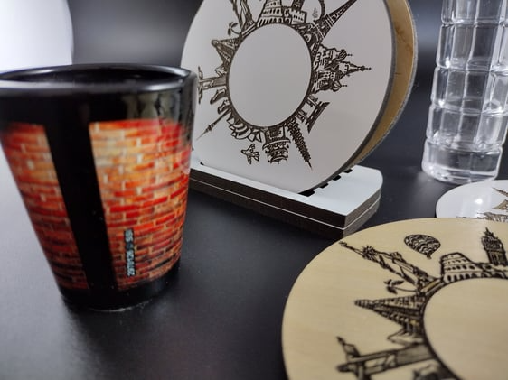 coaster with shot for drinking